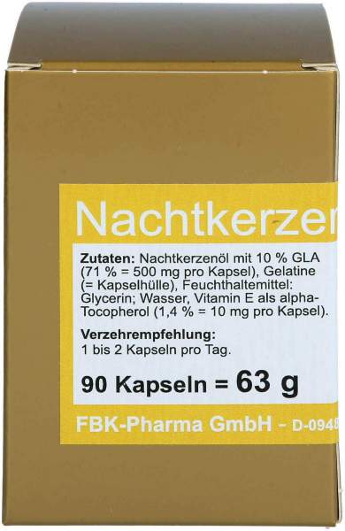 Nachtkerzenöl 500 mg 90 Kapseln