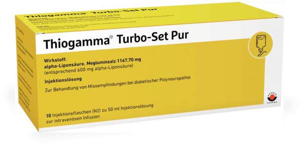 Thiogamma Turbo Set Pur Injektionsflaschen 10 X 50 ml