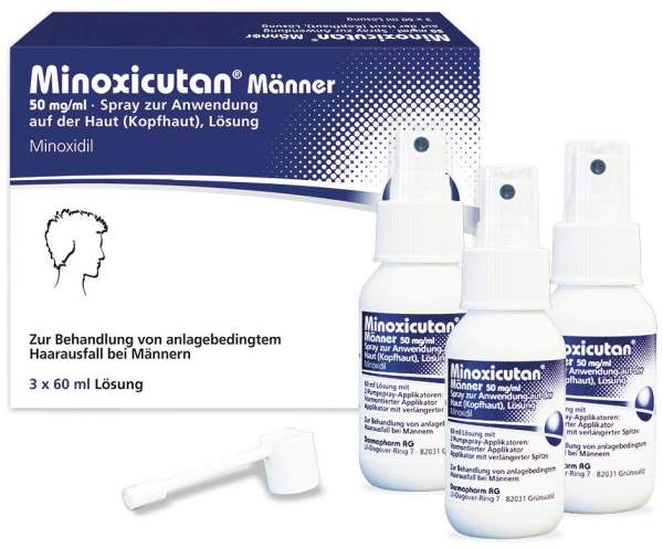 Minoxicutan Männer 50 mg Je ml Spray 3 X 60 ml