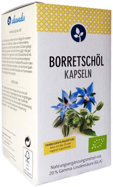 Borretschöl 500 mg Kapseln Bio Vegan 120 Stück