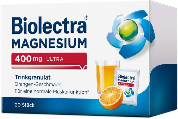 Biolectra Magnesium 400 mg Ultra Trinkgranulat Orangengeschmack...