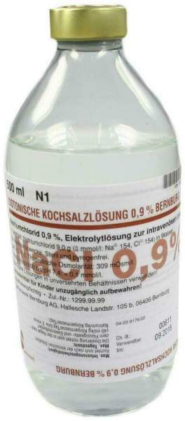 Isotonische Kochsalzlösung 0,9% Bernburg Glasflasche 500ml