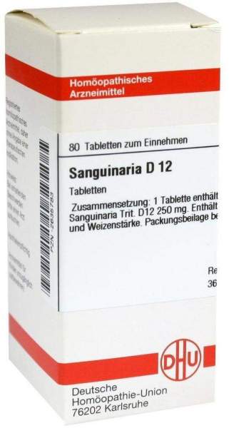 Sanguinaria D12 Dhu 80 Tabletten