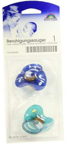 Beruhigungssauger Latex 0-6 Monate Blau Petrol 2 Stück