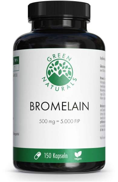 Green Naturals Bromelain 500 mg vegan 150 Kapseln