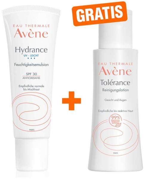 Avene Hydrance UV leicht Feuchtigkeitsemulsion SPF 30 40 ml + gratis Avene Tolerance Reinigungslotion 100 ml