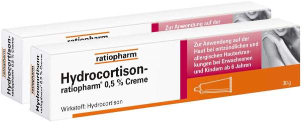 Hydrocortison ratiopharm 0,5% 2 x 30 g Creme