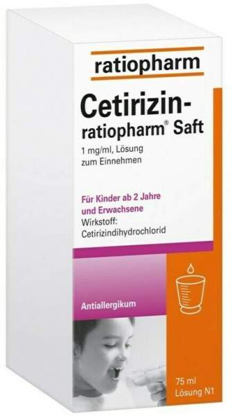 Cetirizin Ratiopharm 75 ml Saft