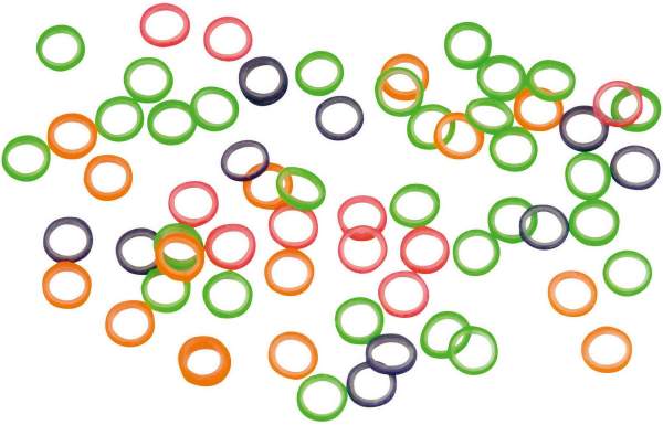 Zahnspangengummis 5/16 Med.Bunt Sort.7,95 mm Latex