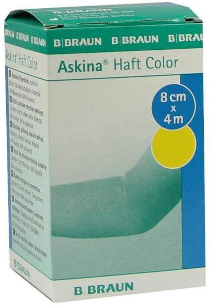 Askina Haftbinde Color 8 cm X 4 M Gelb 1 Stück