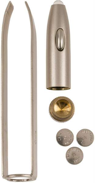 Pinzette Schräge Spitze Led-Licht Edelstahl 9,5 1