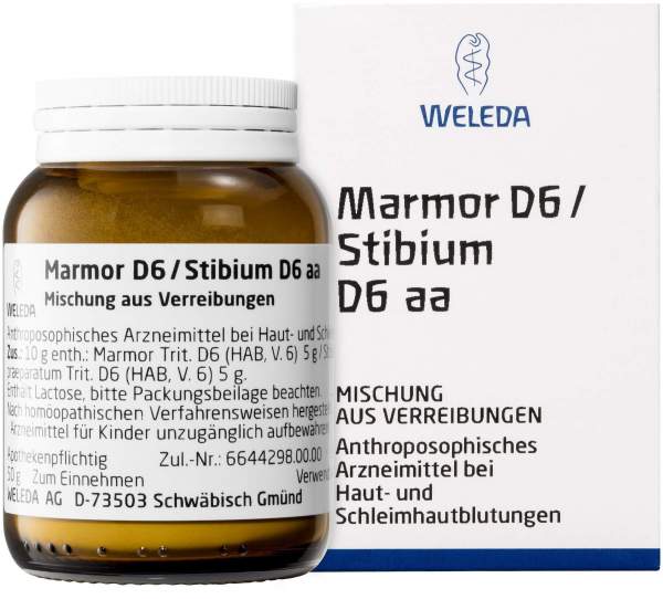Weleda Marmor D6 Stibium D6 Aa 50 G Trituration