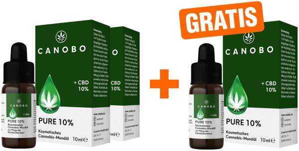 Canobo Pure 10% 2 x 10 ml Tropfen + gratis 10 ml Tropfen