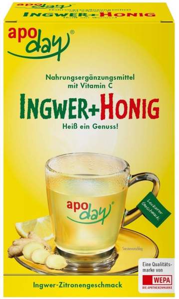 Apoday Ingwer + Honig + Vitamin C 10 X 10 G Pulver