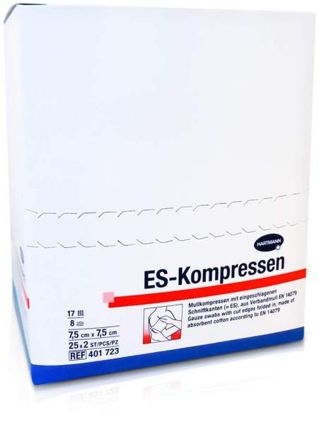 Es Kompressen Steril 7,5x7,5 cm 25x2 Kompressen