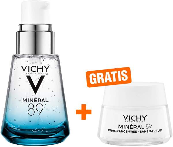 Vichy Mineral 89 Elixier 30ml + gratis 72 h Feuchtigkeits Boost 15 ml Creme