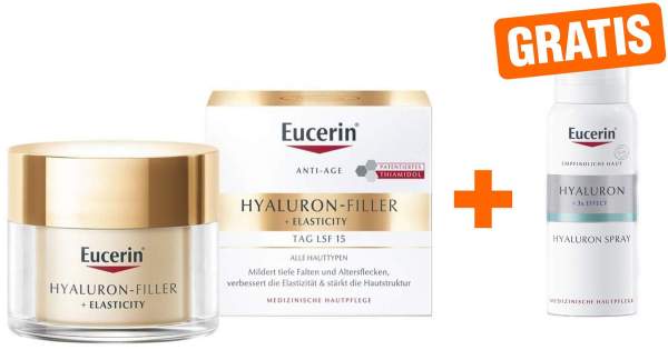 Eucerin Hyaluron Filler + Elasticity Tagespflege 50 ml Creme + gratis Hyaluron Spray 50 ml
