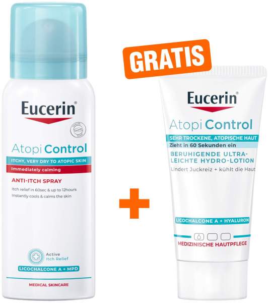 Eucerin AtopiControl Spray 50 ml + gratis AtopiControl Hydro-Lotion 20 ml