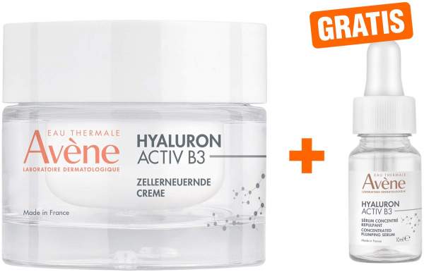 Avene Hyaluron Activ B3 zellerneuernde Creme 50 ml + gratis Avene Hyaluron Activ B3 10 ml