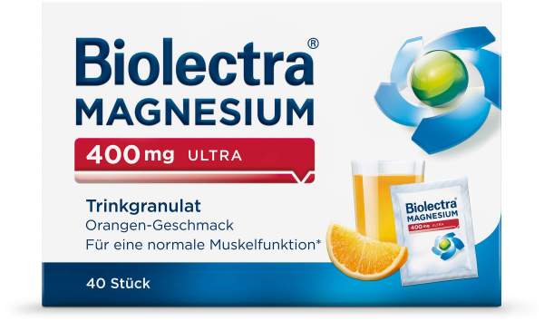 Biolectra Magnesium 400 mg ultra Trinkgranulat Orangengeschmack 40 Stück