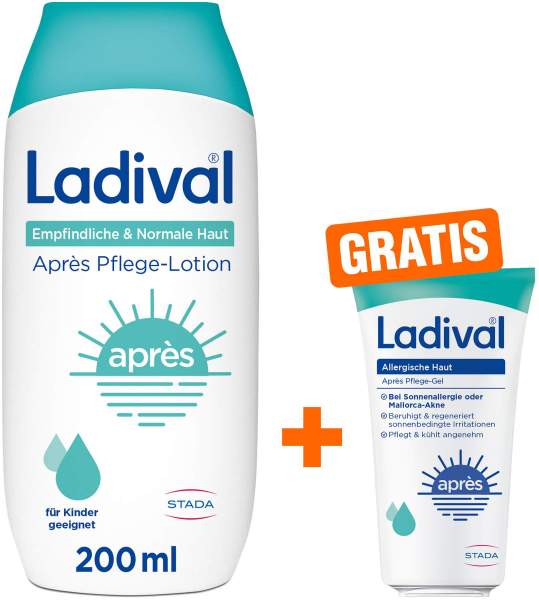 Ladival empfindliche + normale Haut Apres Pflege-Lotion 200 ml + gratis allergische Haut Apres Pflege-Gel 50 ml