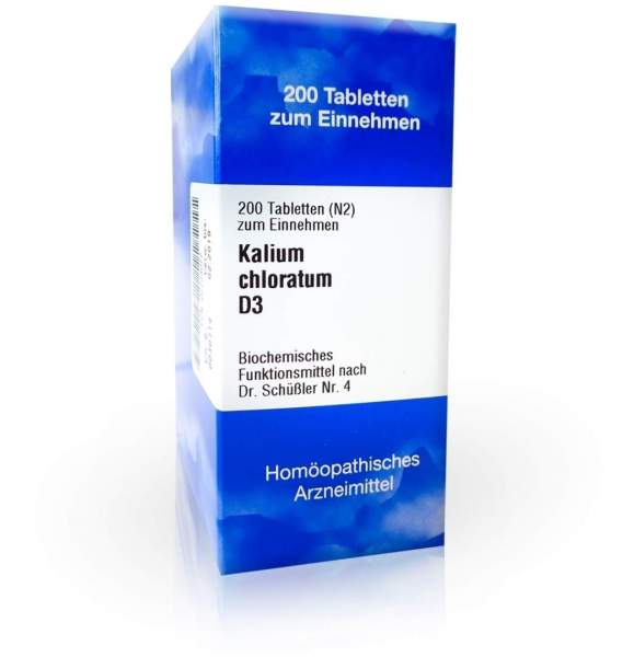 Biochemie 4 Kalium Chloratum D 3 200 Tabletten