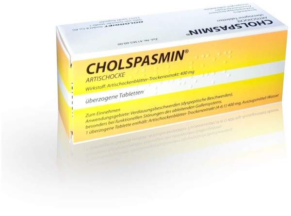 Cholspasmin Artischocke 30 überzogene Tabletten