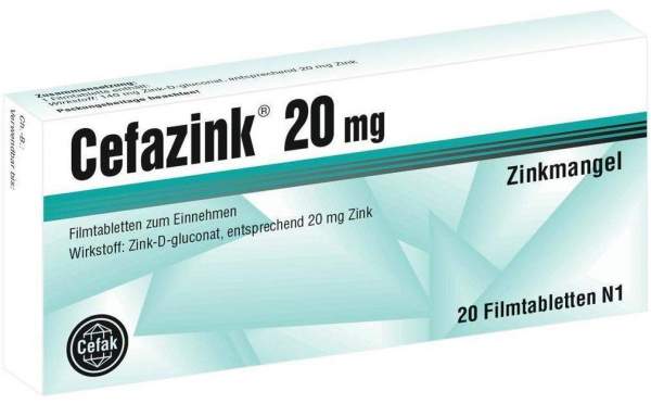 Cefazink 20 mg 20 Filmtabletten