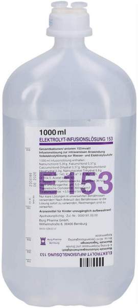 Elektrolyt Inf. - Lsg. 153 Pe - Flasche 10 X 1000 Ml...