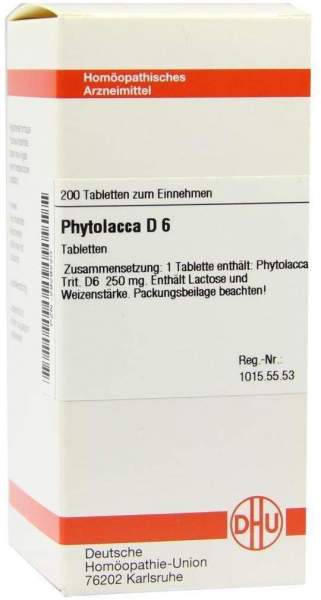 Phytolacca D6 200 Tabletten