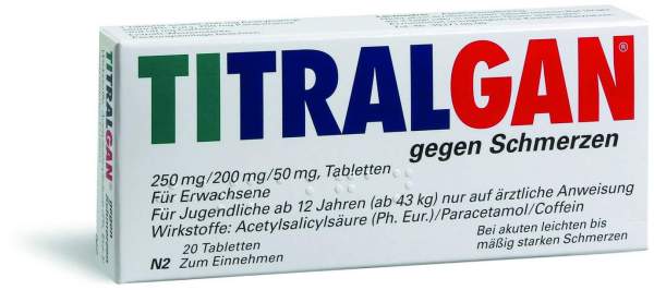 Titralgan gegen Schmerzen 20 Tabletten