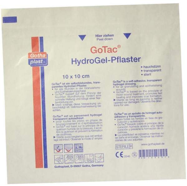 Gotac L Hydrogelpflaster 10x10cm Steril 1 Pflaster