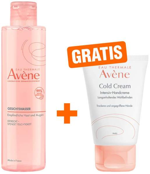 Avene Gesichtswasser 200 ml + gratis Cold Cream Intensiv Handcreme 50 ml