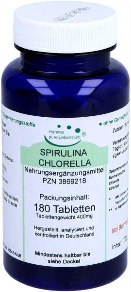 Spirulina Chlorella 180 Tabletten