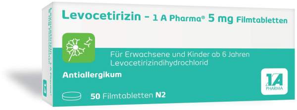 Levocetirizin 1a Pharma 5 mg 50 Filmtabletten
