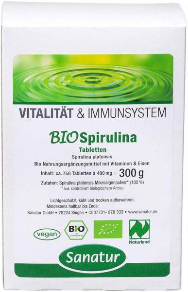 Spirulina Bio 750 Tabletten Nachfüllpacket