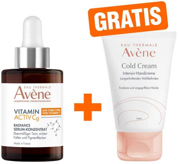 Avene Vitamin Active CG Radiance Serum - Konzentrat 30 ml + gratis Cold Cream Intensiv Handcreme 50 ml
