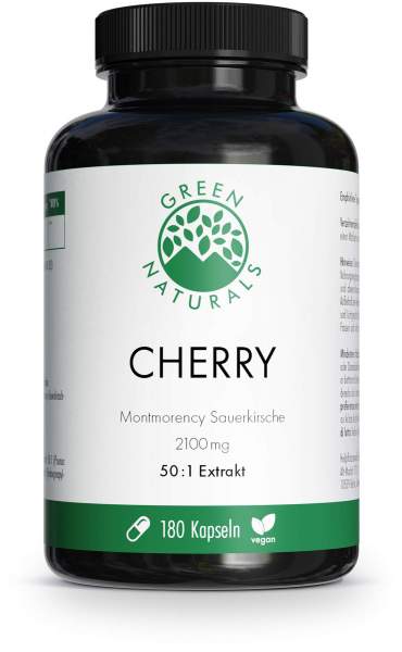 Green Naturals Cherry Montmorency Sauerkirsche 2100 mg 180 Kapseln