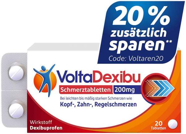 VoltaDexibu Schmerztabletten 200 mg 20 Filmtabletten