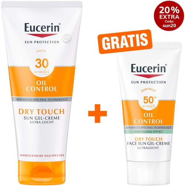 Eucerin Sun Oil Control Body LSF30 200 ml Gel-Creme + gratis Sun Gel-Creme Oil Control 20 ml