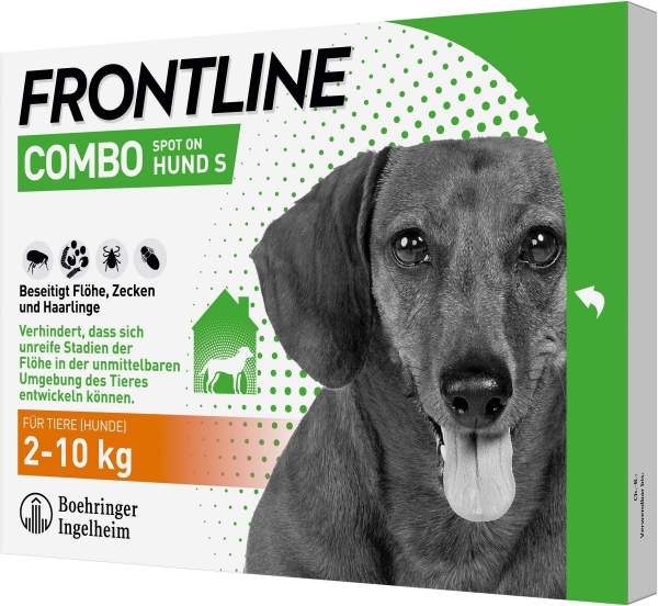 Frontline Combo Spot On Hund S 2-10 KG 6 Pipetten kaufen | Volksversand ...