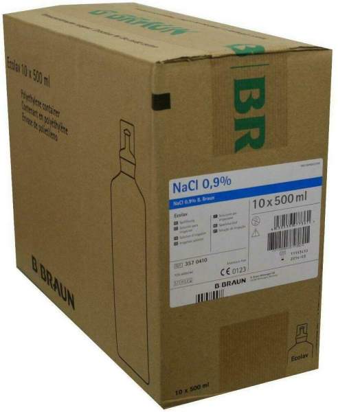Kochsalzlösung 0,9% B.Braun Spüllösung 10 X 500 ml Spüllösung