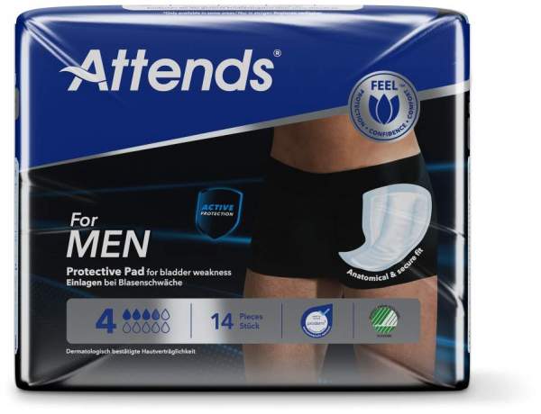 Attends For Men 4 Protective Pad