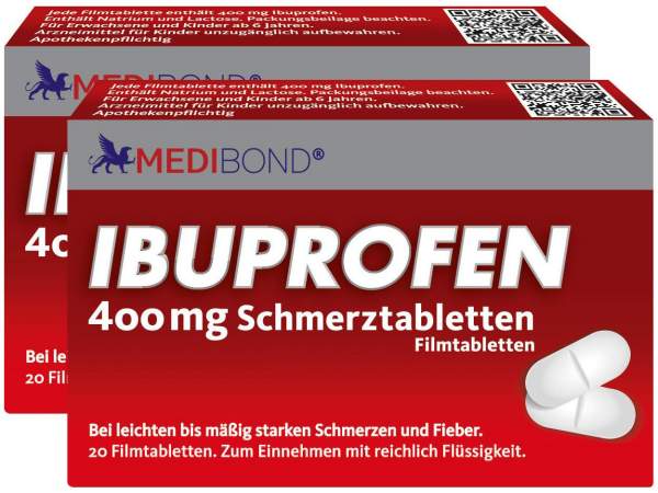 Ibuprofen Medibond 400 mg Schmerztabletten 2 x 20 Stück