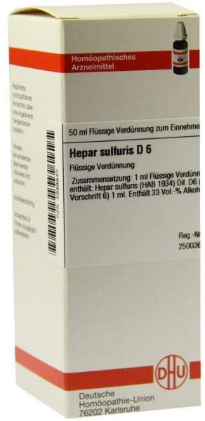 Hepar Sulfuris D 6 50 ml Dilution