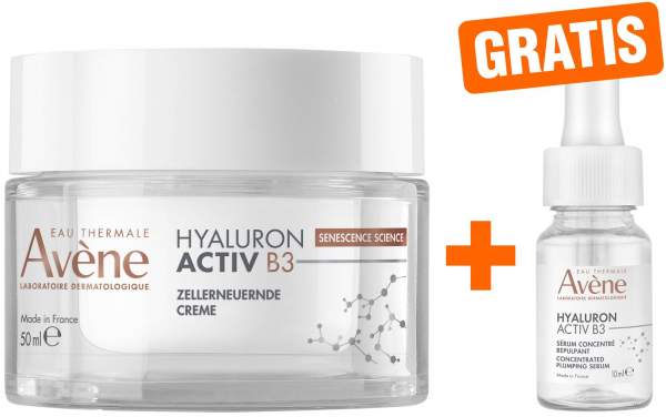 Avene Hyaluron Activ B3 zellerneuernde Creme 50 ml + gratis Avene Hyaluron Activ B3 10 ml