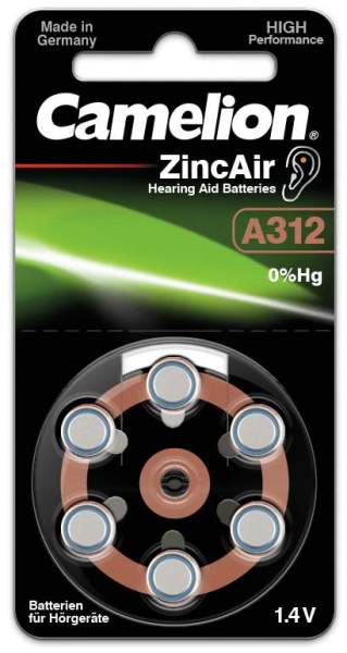 Hörgeräte Batterie Zincair A312 Ca