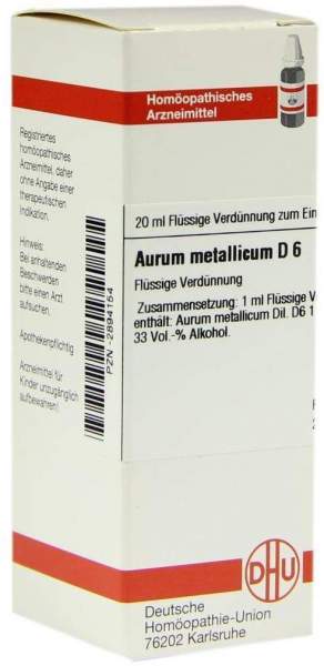 Dhu Aurum Metallicum D6 20 ml Dilution