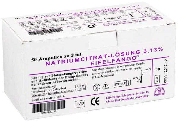 Natrium Citricum 3,13% 50 X 2 ml Ampullen