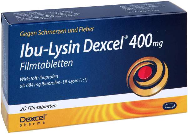 Ibu Lysin Dexcel 400 mg 20 Filmtabletten